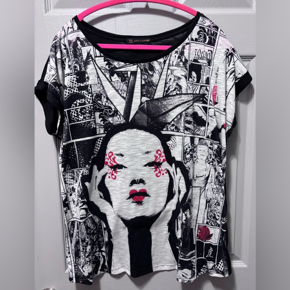 Love and legend with Asian design shirt